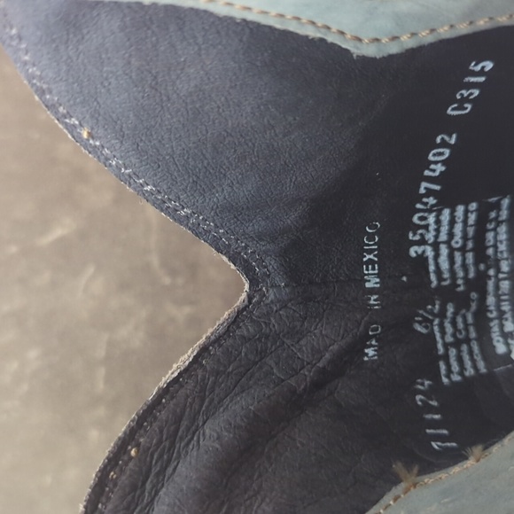 LIBERTY BLACK Vegas Fringed leather boots "Ciel"/Ice Blue LB71124 snip toe sz6.5 - Picture 16 of 16